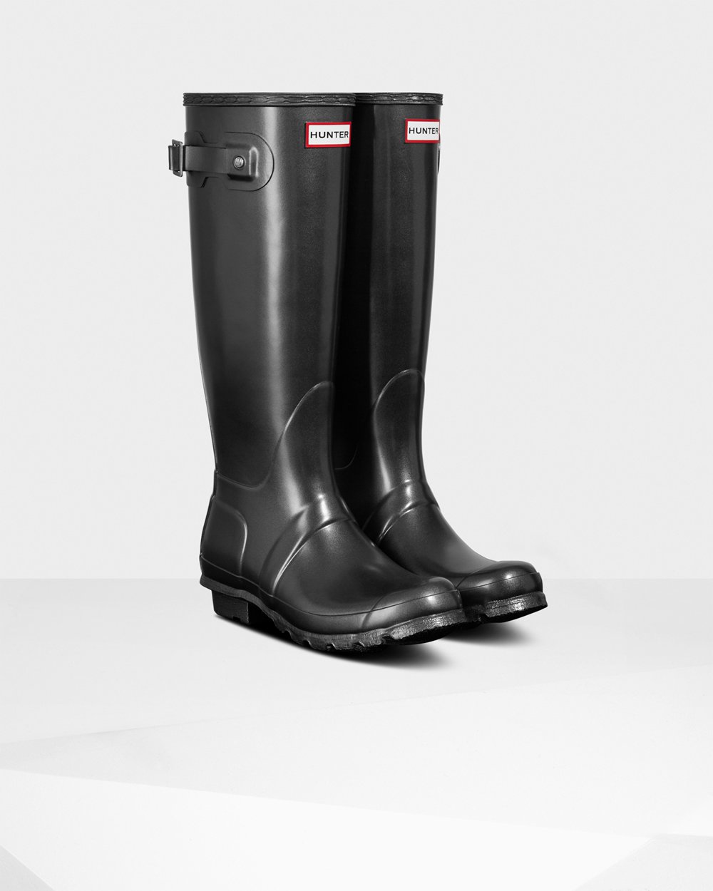 Women Hunter Original Pearlized | Tall Rain Boots Black | NZ-34218-GYLA